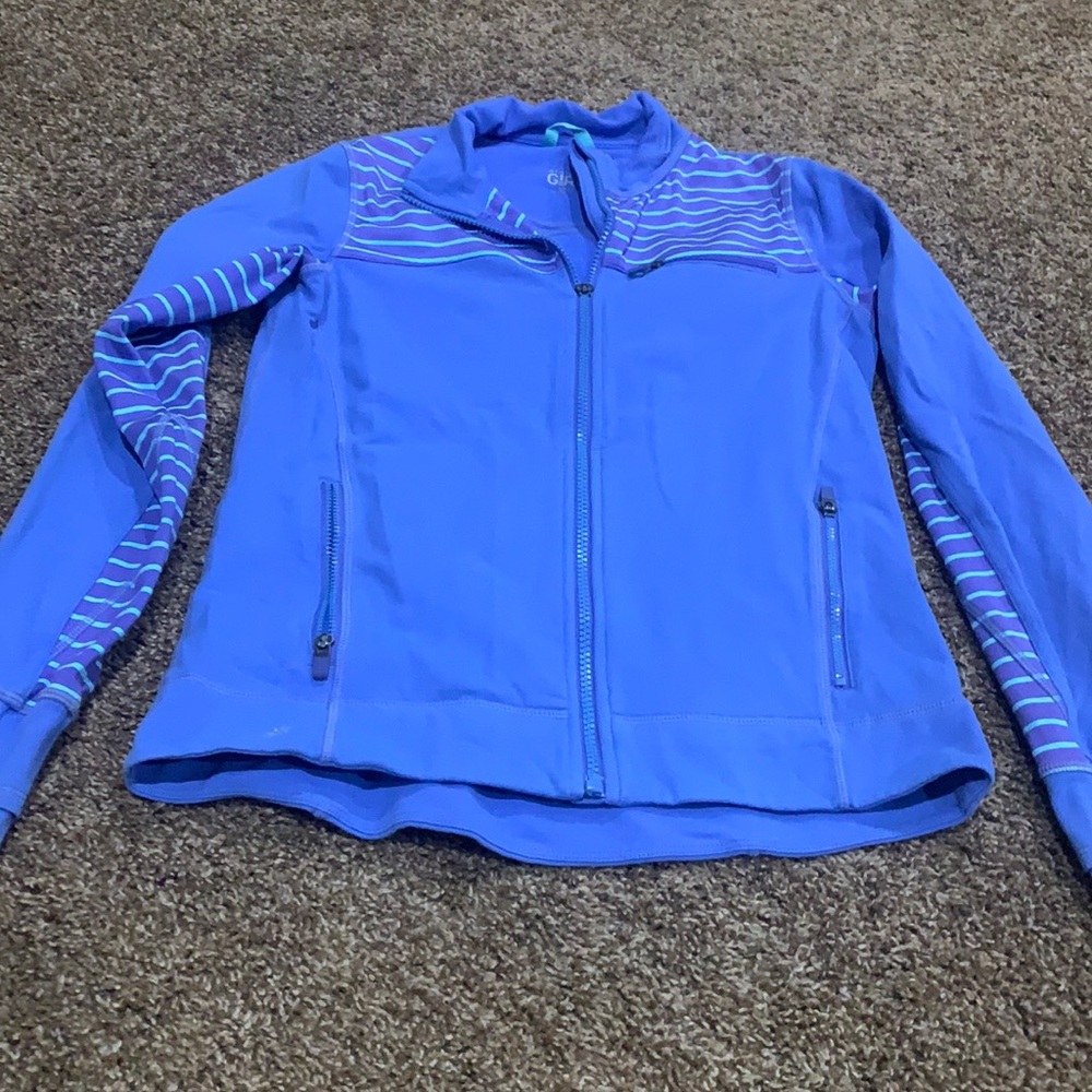 Athleta Girl size 12 zip up jacket purple/teal